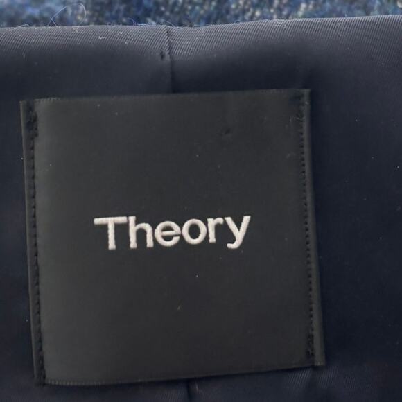 Theory Blue Layti Wool Blend Coat - Picture 9 of 11